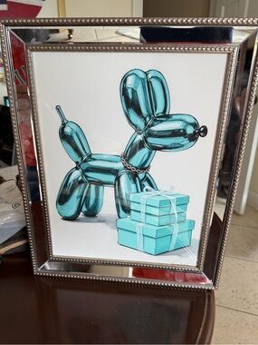 Turquoise Some Nobody Tiffany Framed Art- Hand Signed
